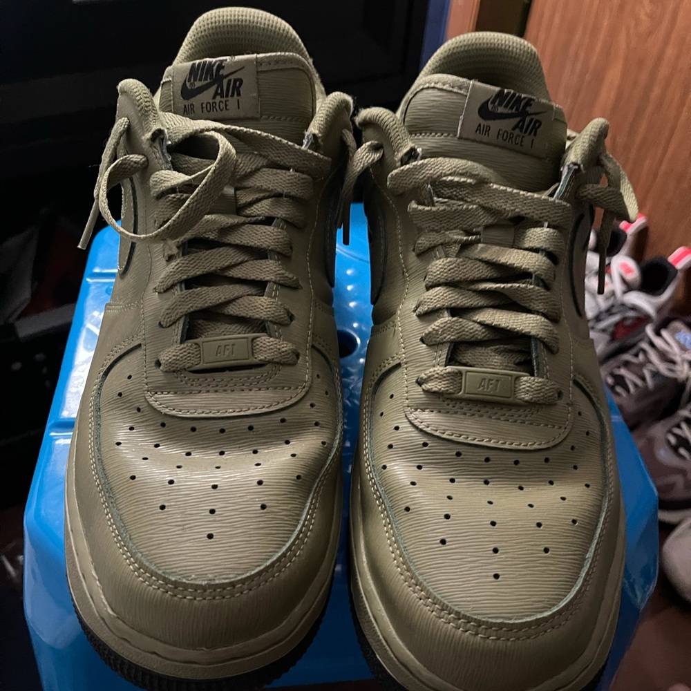Men Nike Air Force 1 olive green coustum made Nike website